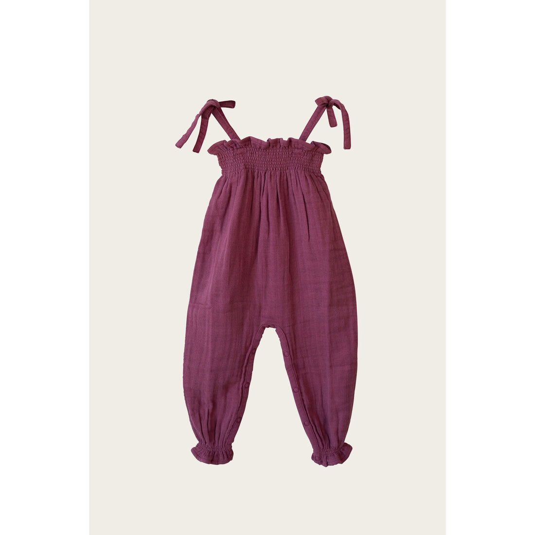 Jamie Kay Organic Cotton Muslin Summer Playsuit - Damson