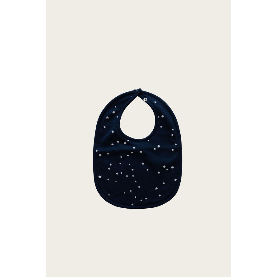 Jamie Kay Organic Cotton Bib - Tiny Stars Black Iris