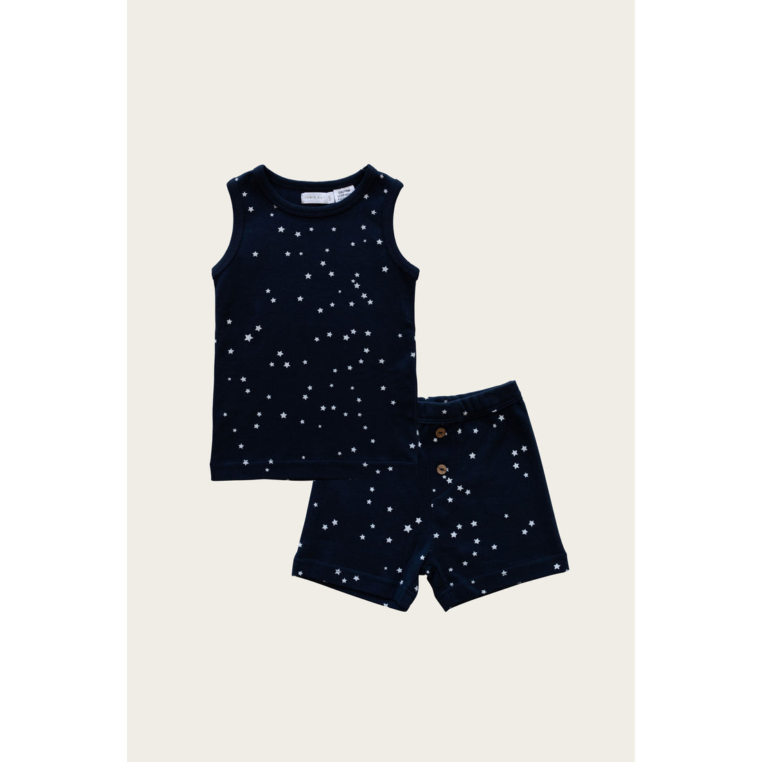 Jamie Kay Organic Cotton Summer Pyjamas - Tiny Stars Black Iris