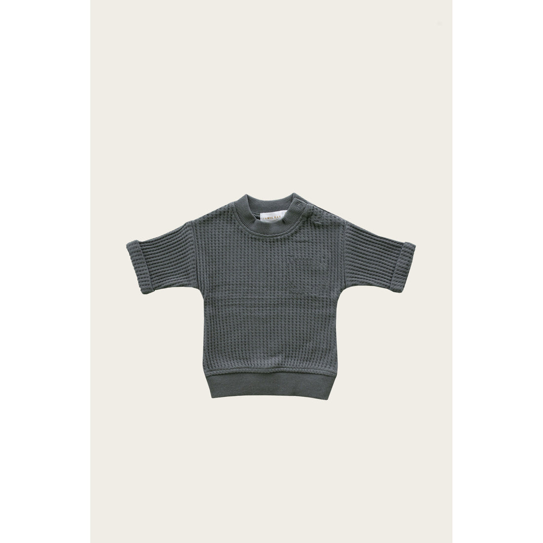 Jamie Kay Organic Cotton Waffle Noah Top - North Sea