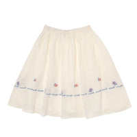 Atelier Barn Cream Embroidered Skirt