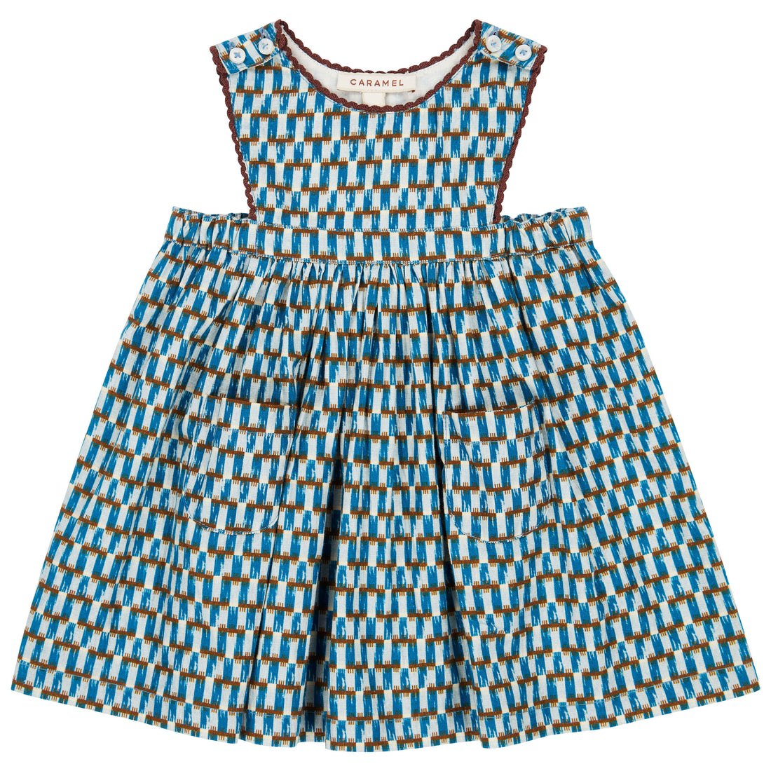 Caramel  Blue Geo Print Jupiter Baby