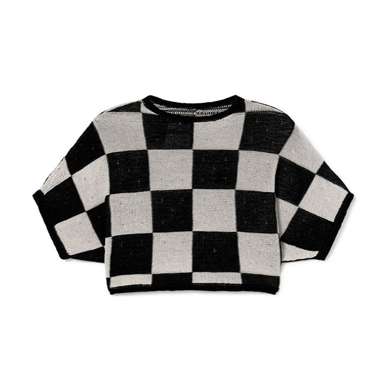 Little Creative Factory Check Tribal Knit Sweater