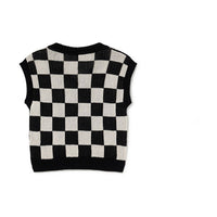 Little Creative Factory Check Tribal Knit Waiscoat