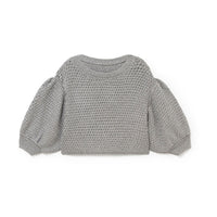 Little Creative Factory Silver Futuristic Knit Crop Sweater