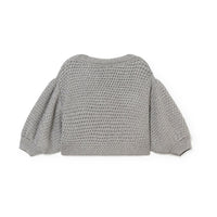 Little Creative Factory Silver Futuristic Knit Crop Sweater