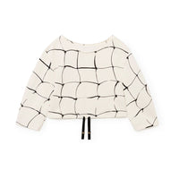 Little Creative Factory Cream Arty Fleece Crop Sweatshirt