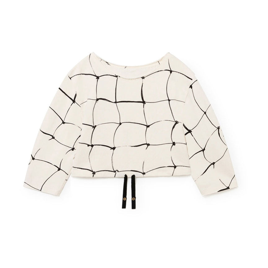 Little Creative Factory Cream Arty Fleece Crop Sweatshirt