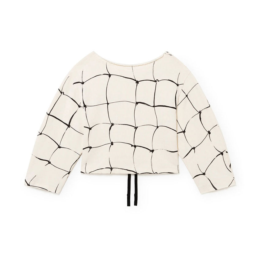 Little Creative Factory Cream Arty Fleece Crop Sweatshirt