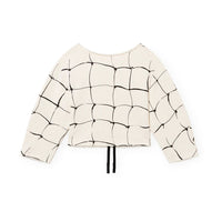 Little Creative Factory Cream Arty Fleece Crop Sweatshirt