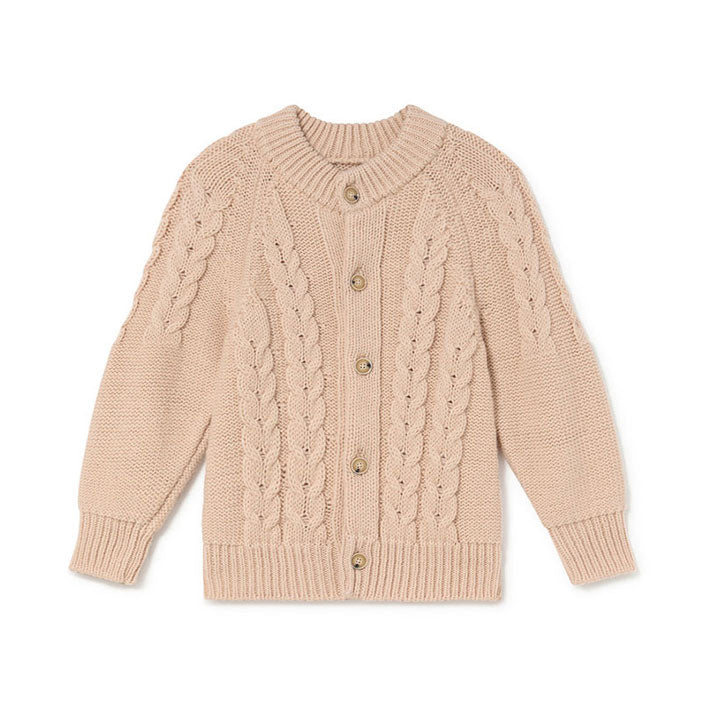 Little Creative Factory Off White Tricot Zig-Zag Cardigan