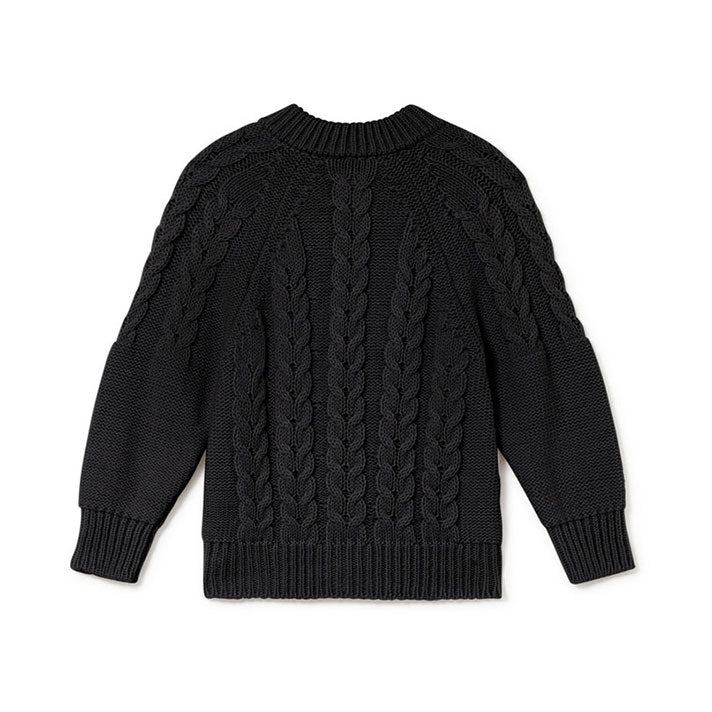 Little Creative Factory Black Tricot Zig-Zag Cardigan