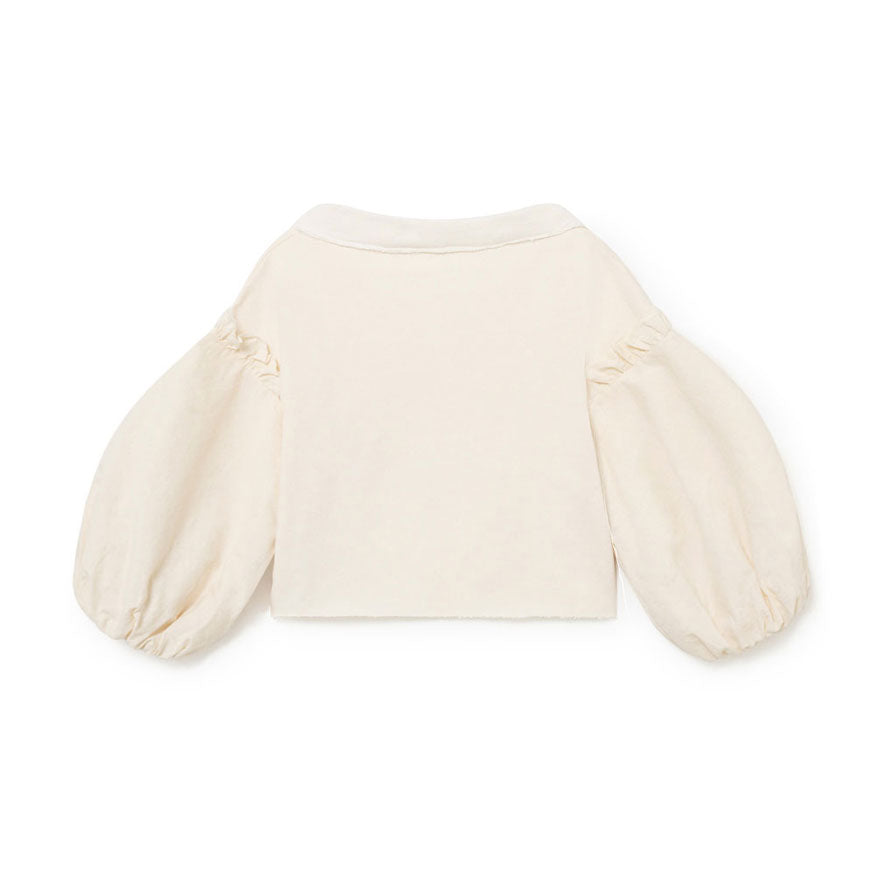 Little Creative Factory Cream Arty Fleece Balloon Crop Top