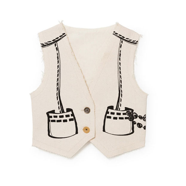 Little Creative Factory Cream Arty Waistcoat