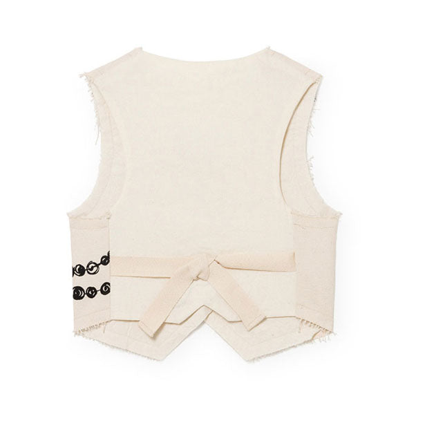 Little Creative Factory Cream Arty Waistcoat