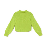 Little Creative Factory Yellow Tricot Zig-Zag Turtleneck Sweater