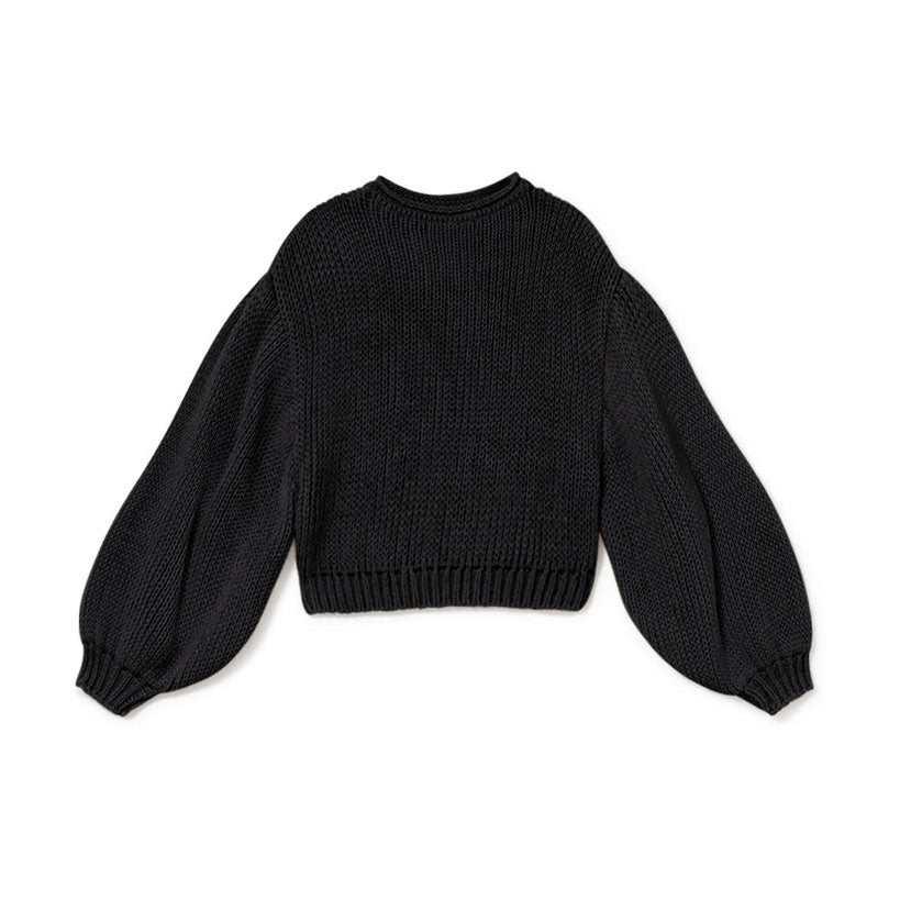 Little Creative Factory Black Tricot Balloon Sweater