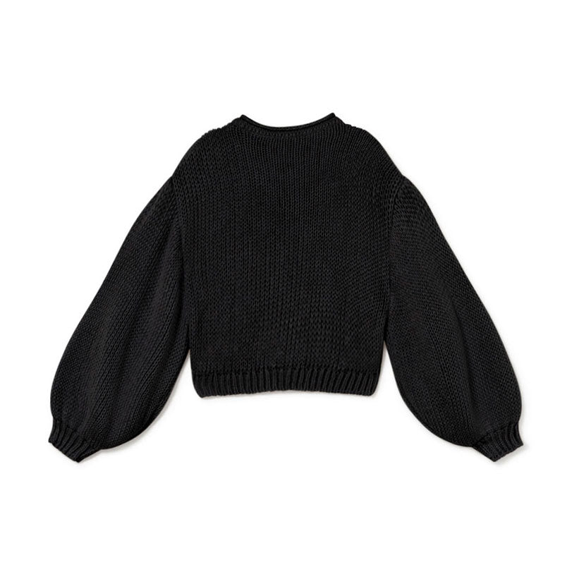 Little Creative Factory Black Tricot Balloon Sweater
