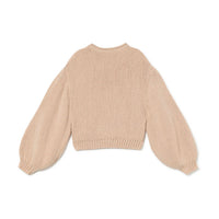Little Creative Factory Off White Zig Zag Tricot Balloon Sweater