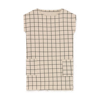 Little Creative Factory Cream Plaid Short Dress