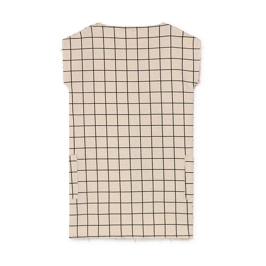 Little Creative Factory Cream Plaid Short Dress
