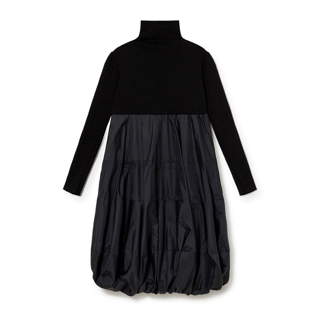 Little Creative Factory Black Balloon Turtleneck Dress