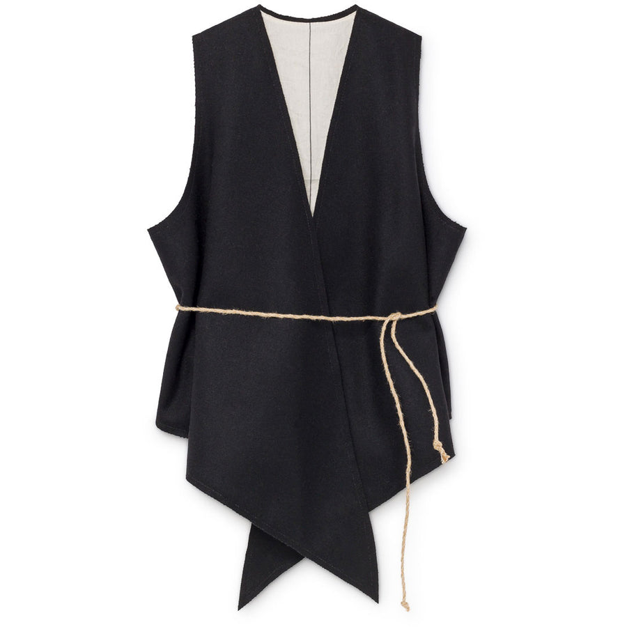Little Creative Factory Black Tailored Wrap Waistcoat