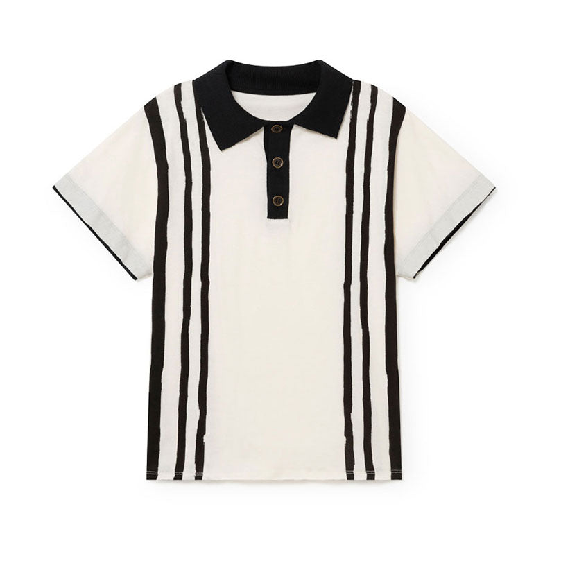 Little Creative Factory Cream Soft Mod Stripey Polo