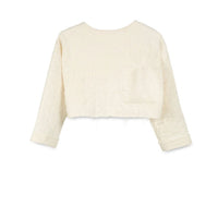 Little Creative Factory Off White Quilted Crop Top