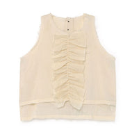 Little Creative Factory Cream Muslin Ruffle Sun Top