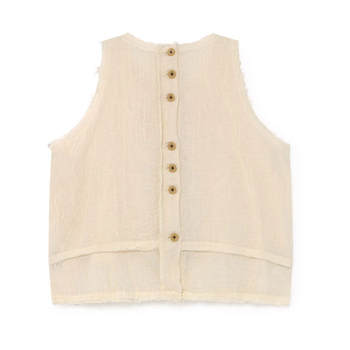Little Creative Factory Cream Muslin Ruffle Sun Top