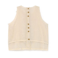 Little Creative Factory Cream Muslin Ruffle Sun Top