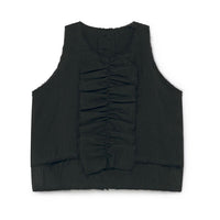 Little Creative Factory Black Muslin Ruffle Sun Top