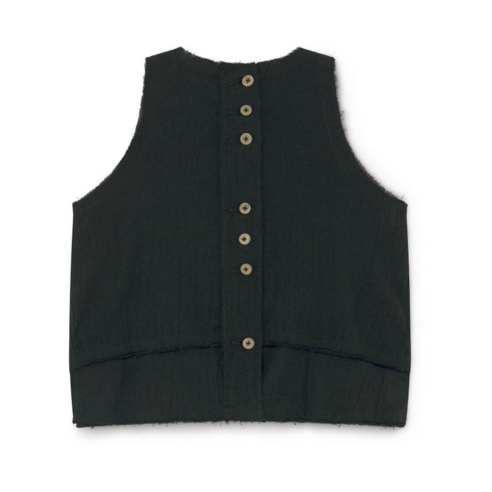 Little Creative Factory Black Muslin Ruffle Sun Top