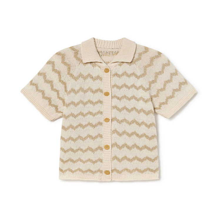 Little Creative Factory Gold Wavy Knit Shirt