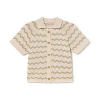 Little Creative Factory Gold Wavy Knit Shirt