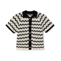 Little Creative Factory Black Wavy Knit Shirt