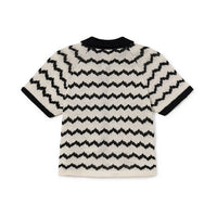 Little Creative Factory Black Wavy Knit Shirt