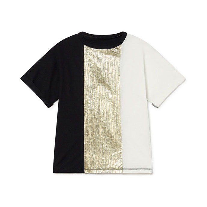 Little Creative Factory Cream Gold Black Soft Shave Ice T-shirt