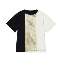 Little Creative Factory Cream Gold Black Soft Shave Ice T-shirt