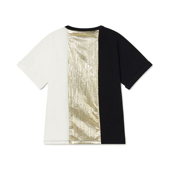 Little Creative Factory Cream Gold Black Soft Shave Ice T-shirt