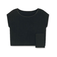 Little Creative Factory Black Quilted Crop Top