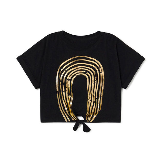 Little Creative Factory Black Soft Rainbow Crop T-Shirt
