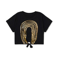 Little Creative Factory Black Soft Rainbow Crop T-Shirt