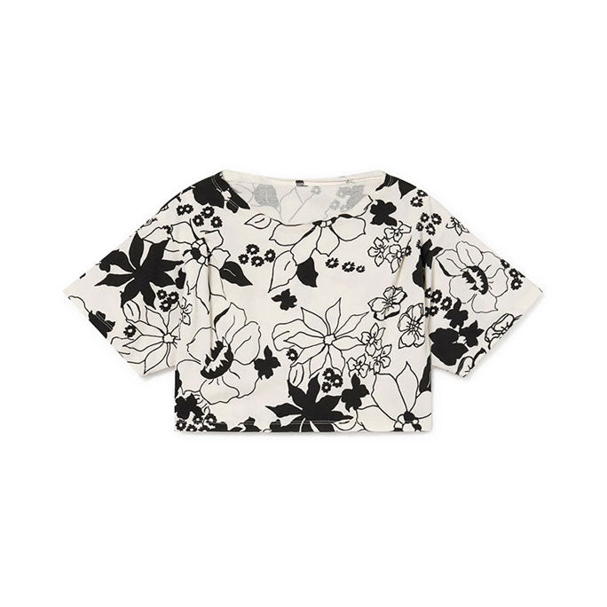 Little Creative Factory Black Soft Aloha Crop T-Shirt