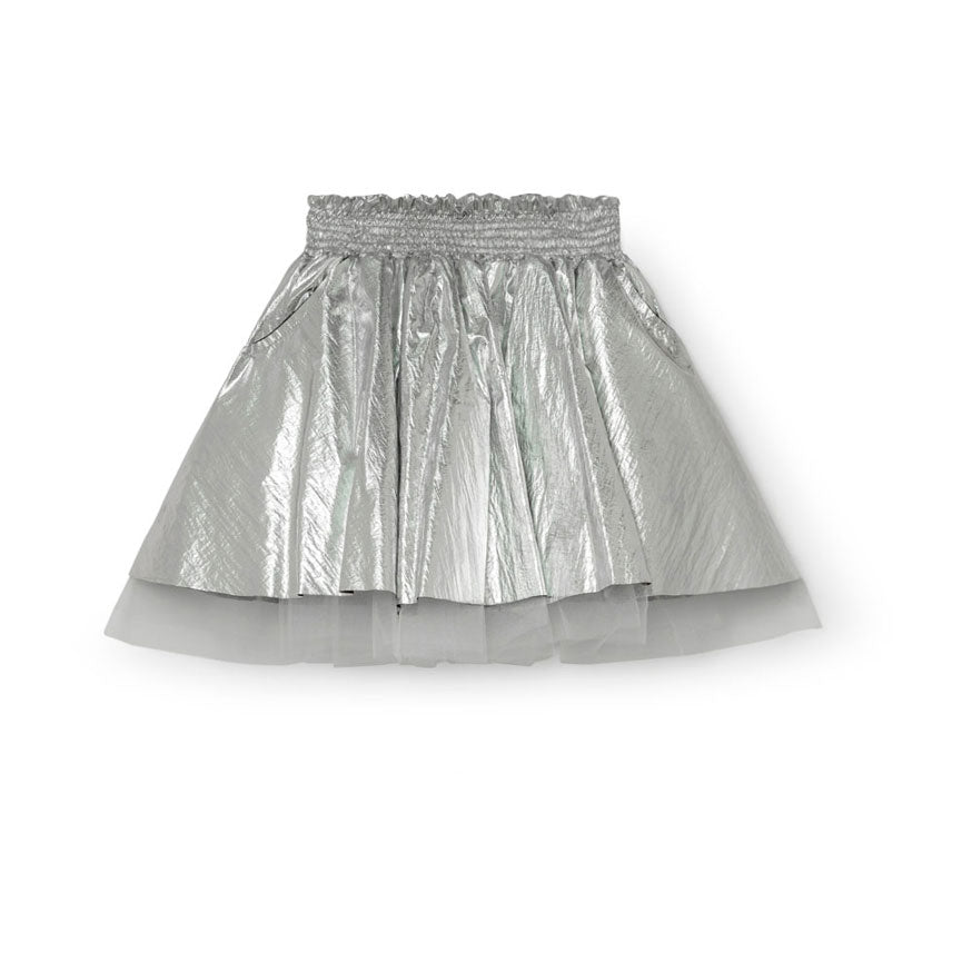 Little Creative Factory Silver Futuristic Mini Skirt