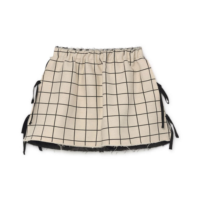 Little Creative Factory Cream Plaid Mini Skirt
