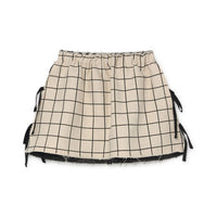 Little Creative Factory Cream Plaid Mini Skirt