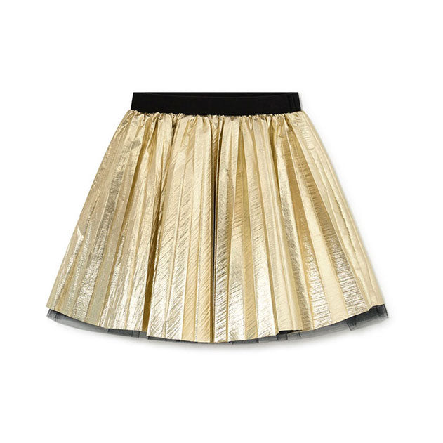 Little Creative Factory Gold Hula Pleated Mini Skirt