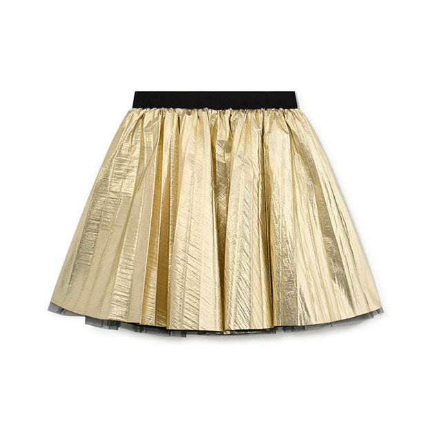 Little Creative Factory Gold Hula Pleated Mini Skirt